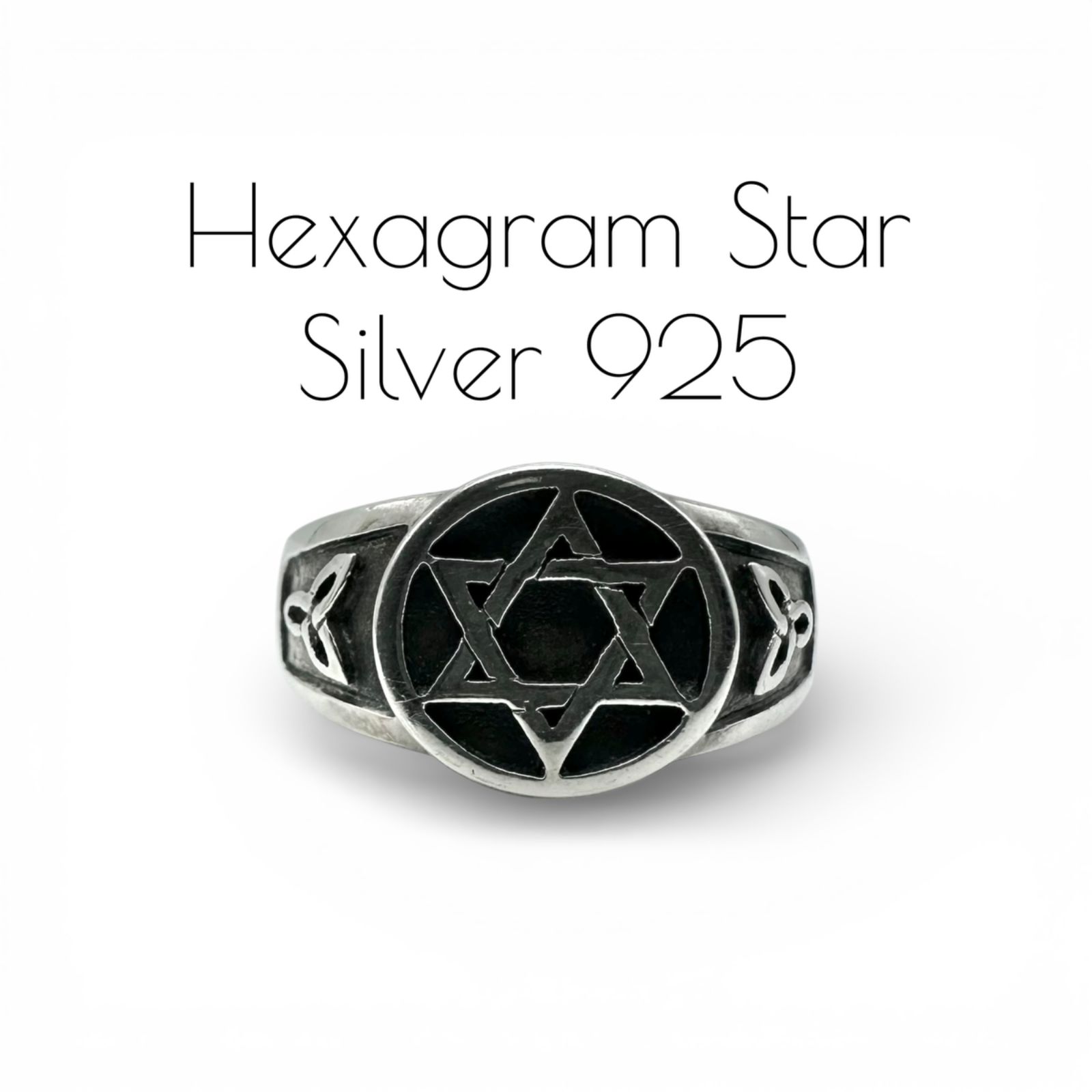 対極の調和】ヘキサグラム スター 六芒星 Silver 925 刻印 00s Vintage 