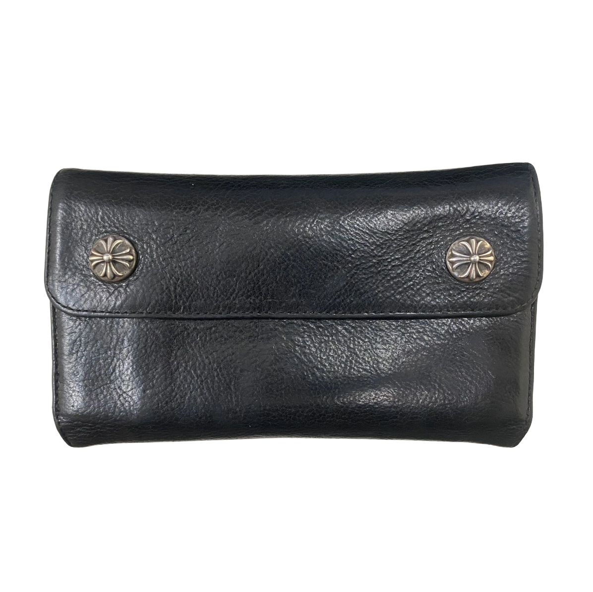 クロムハーツ CHROME HEARTS ウェーブウォレット クロスボールボタン