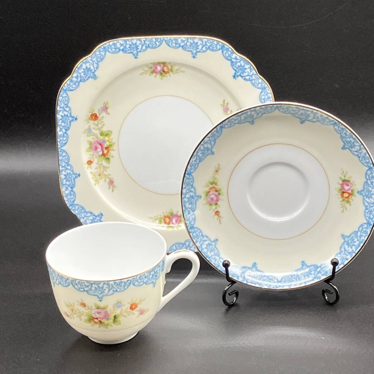 貴重な美品！ オールドノリタケ トリオ カップ & ソーサー / プレート