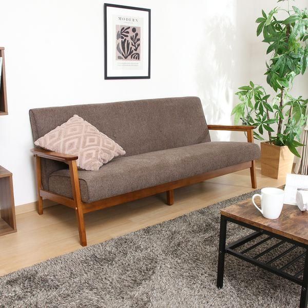 厚手ファブリックソファ 3P