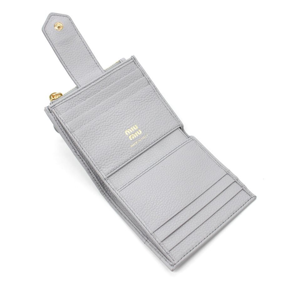 新品未使用】MIU MIU ミュウミュウ (5ML047 ADT7) 二つ折り財布 F0164