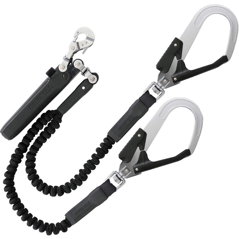 タジマ 新規格安全帯 ハーネス用蛇腹式ダブルランヤード 伸縮性のある