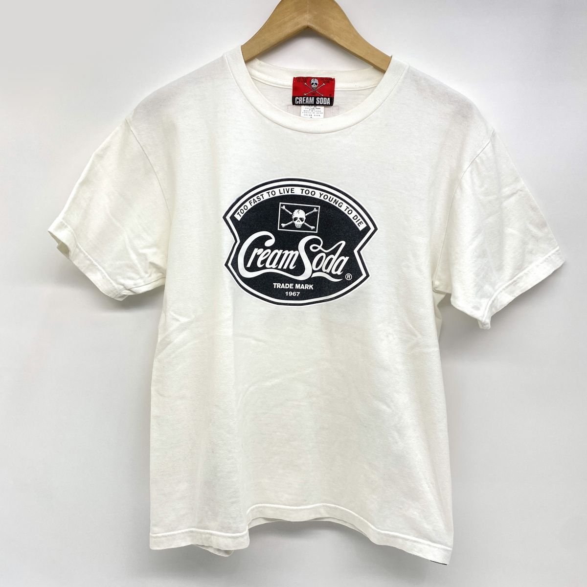CREAM SODA クリームソーダ Tee Tシャツ Lサイズ ホワイト ※中古