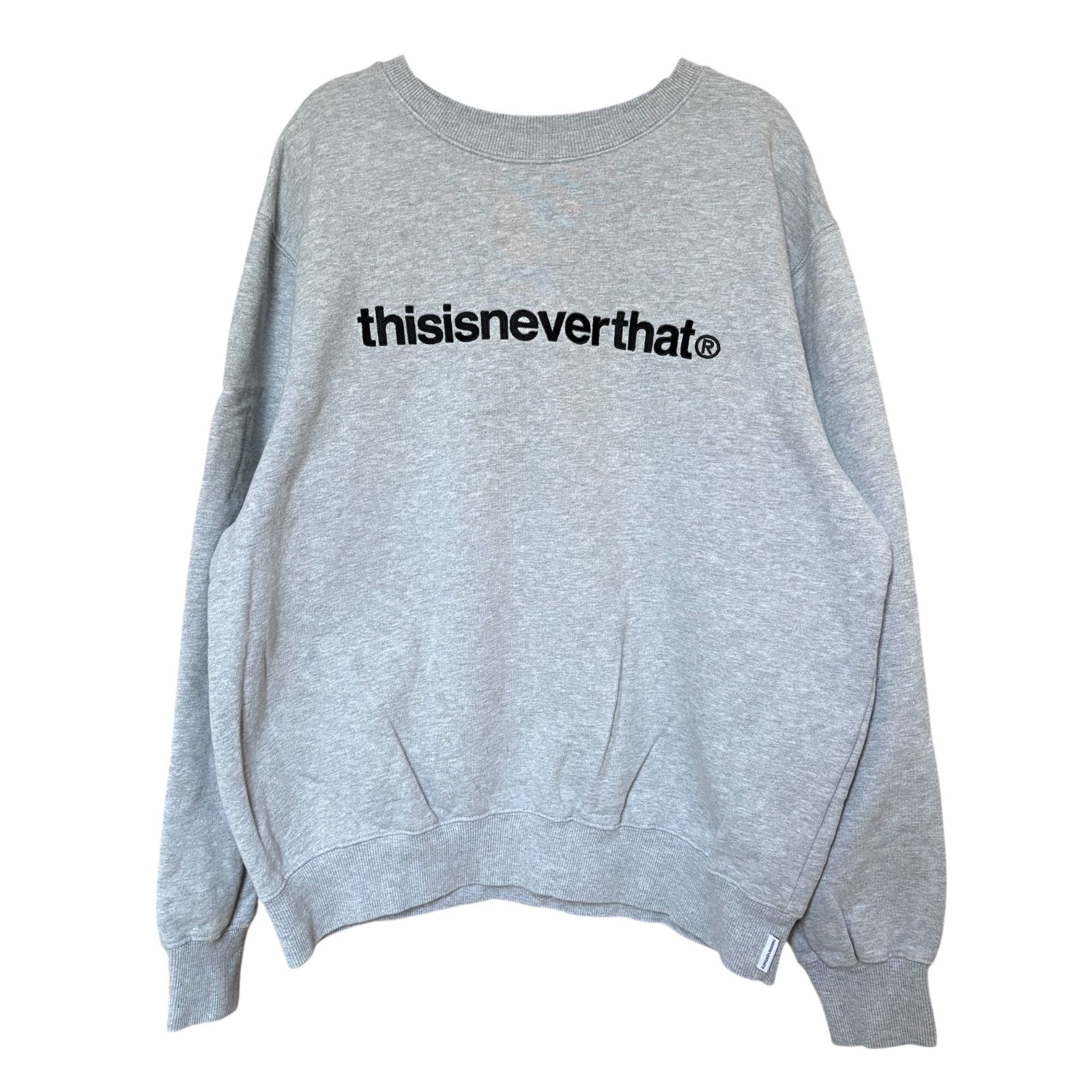 あ*す様 thisisneverthat グレー スウェット L thisisneverthat 