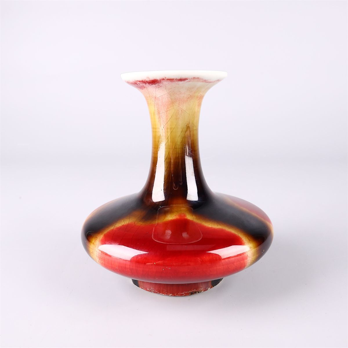 唐物 【景徳鎮製】 辰砂黒釉 三羊開泰 花瓶／美品！CP491 - メルカリ