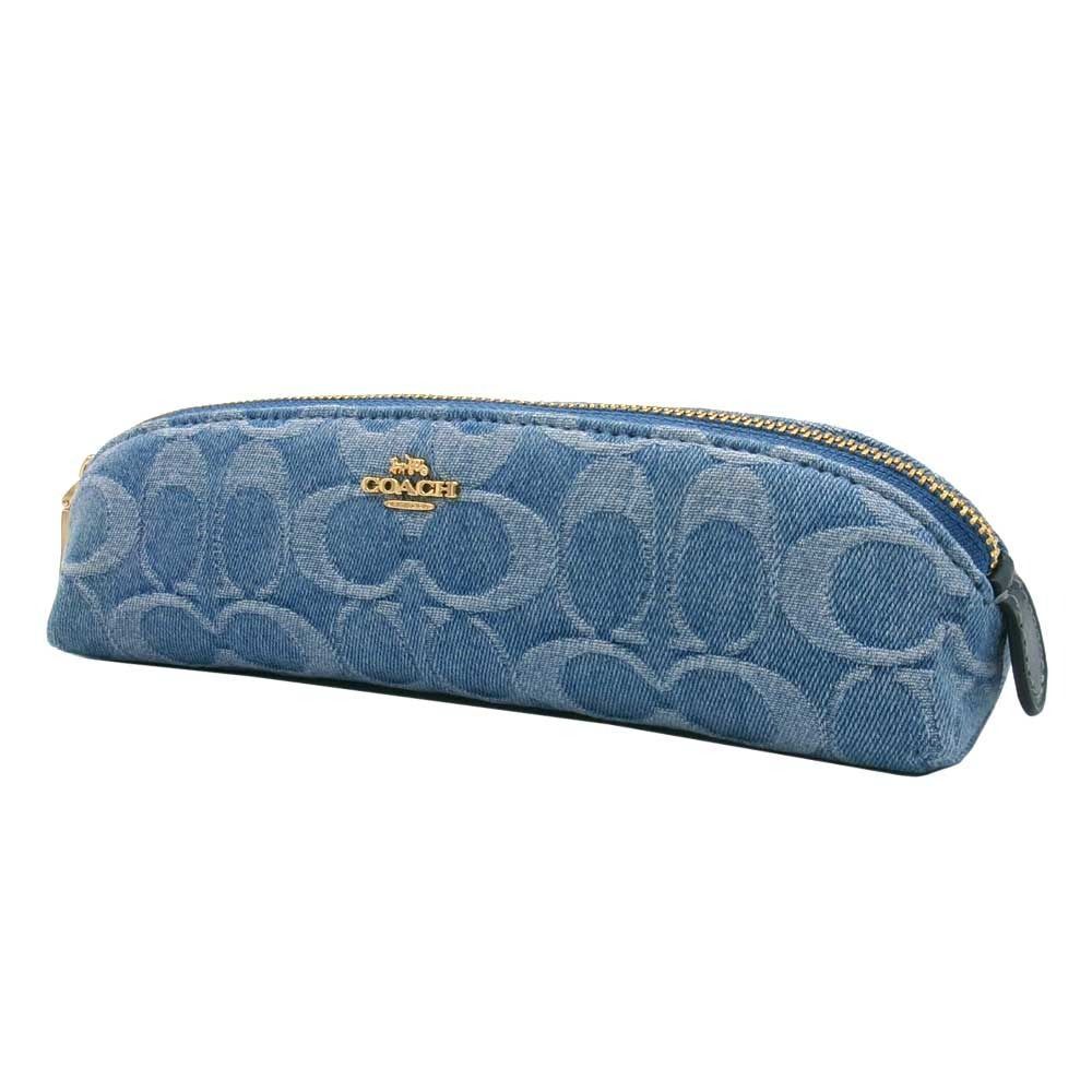 新品】コーチ ペンケース ポーチ COACH シグネチャー デニム