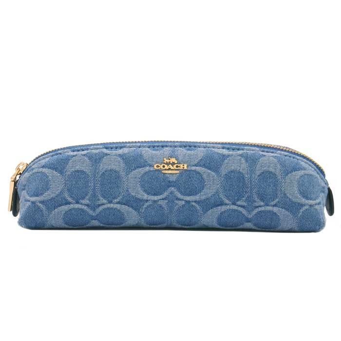 新品】コーチ ペンケース ポーチ COACH シグネチャー デニム