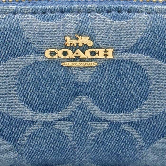 新品】コーチ ペンケース ポーチ COACH シグネチャー デニム