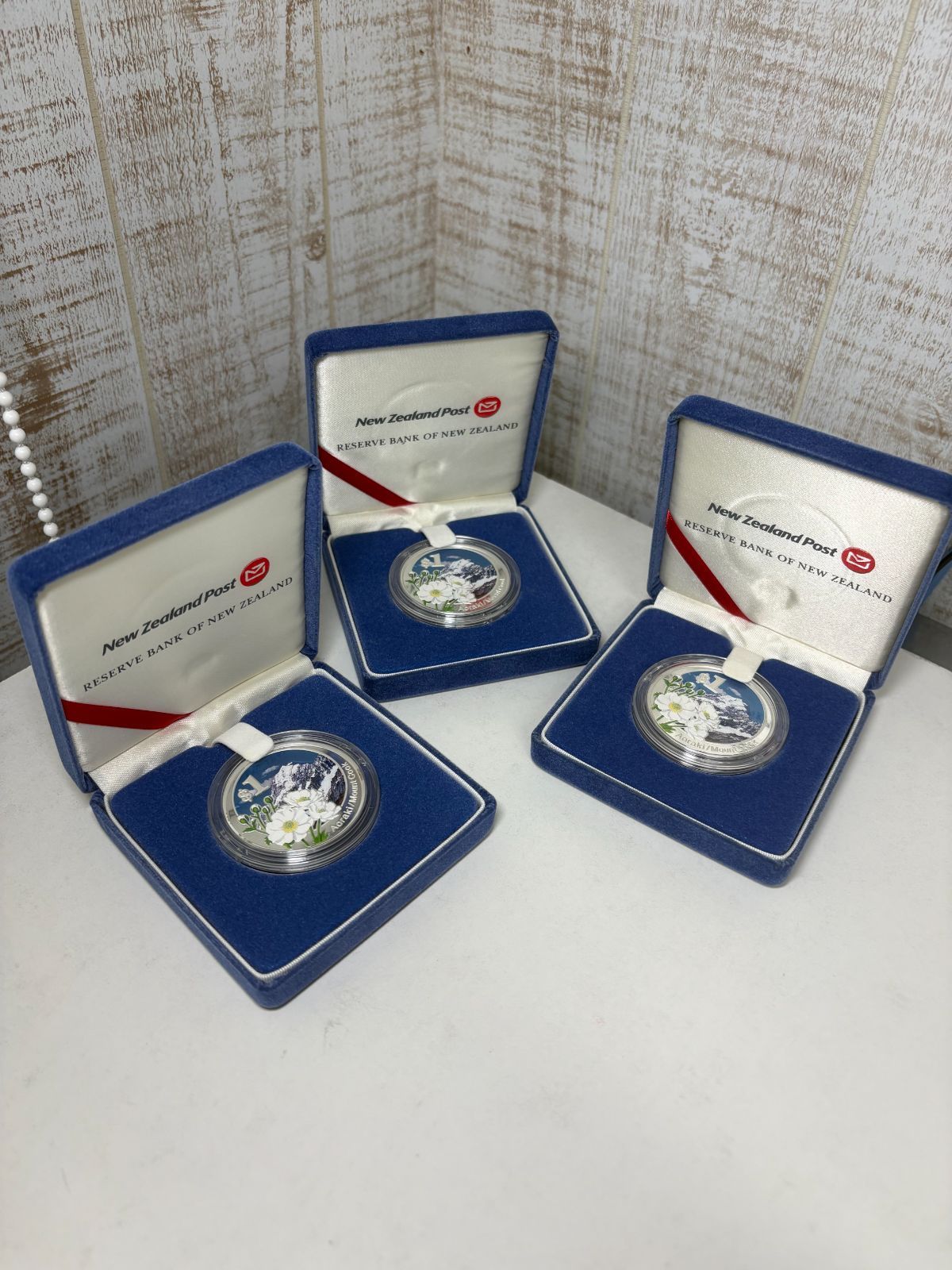 純銀 ニュージーランド2007年アオラキ/マウント・クック1ドルカラー