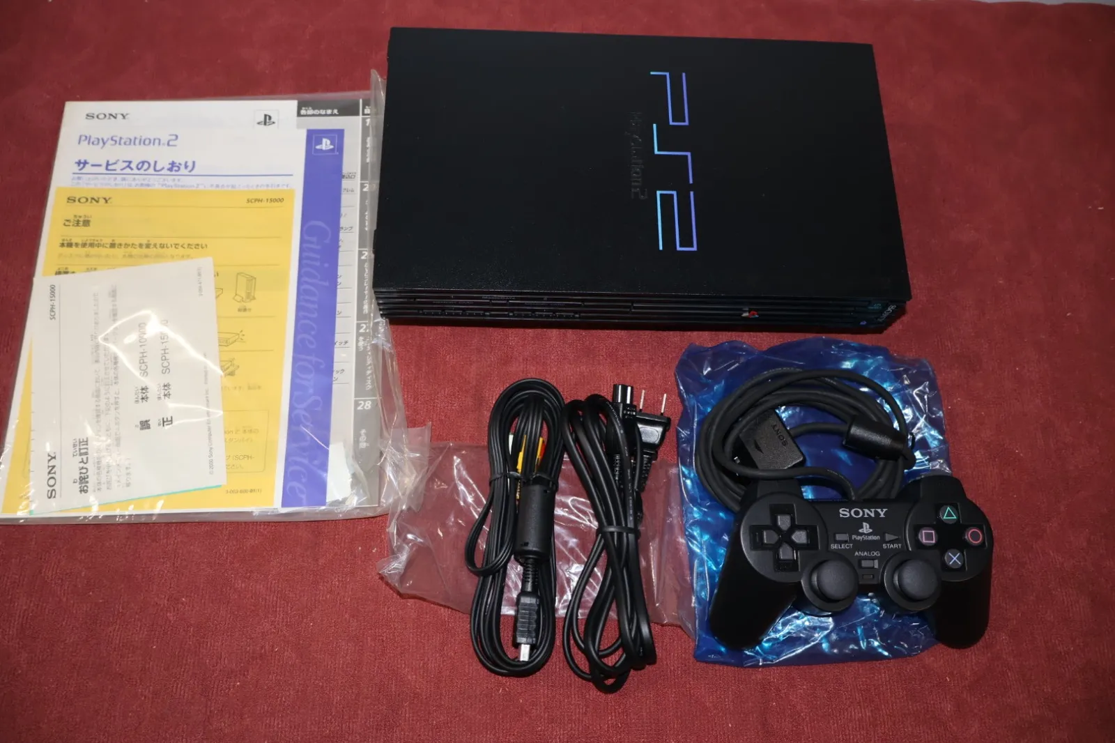 箱説付】PS2 SCPH-15000 本体セット 通電確認済 初期型 厚型 F-1