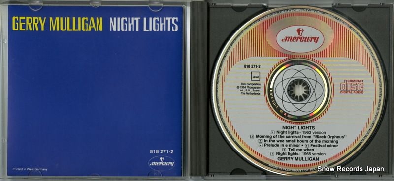 CD】ジェリー・マリガン ナイト・ライツ 818271-2 / 32JD-17 - メルカリ