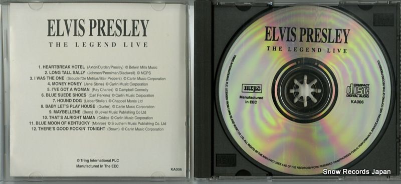 CD】エルヴィス・プレスリー the legend live KA006 - メルカリ