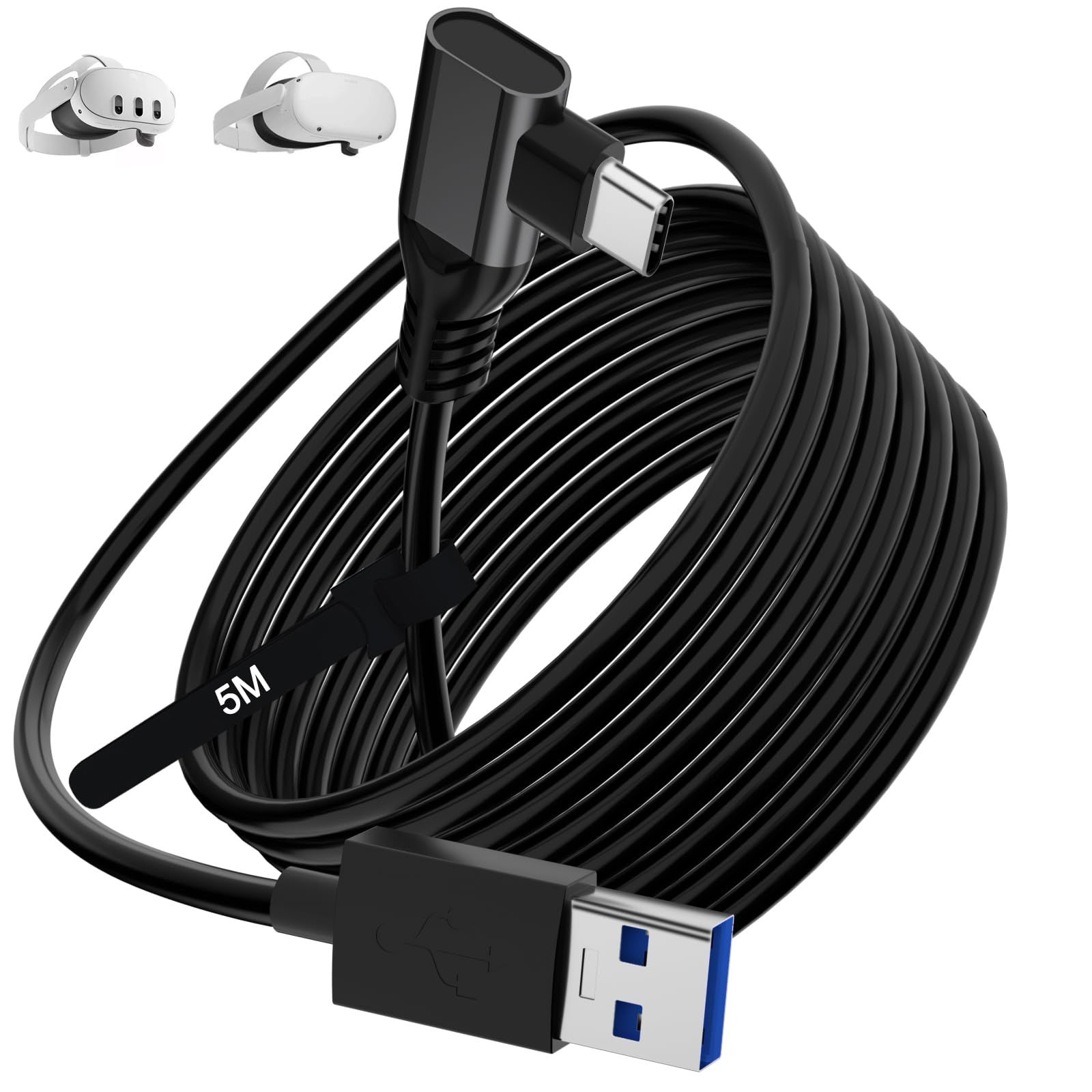 リンクケーブル 5M 対応Quest 3/2/1/Pro/Pico4 linkとの互換性あり VR