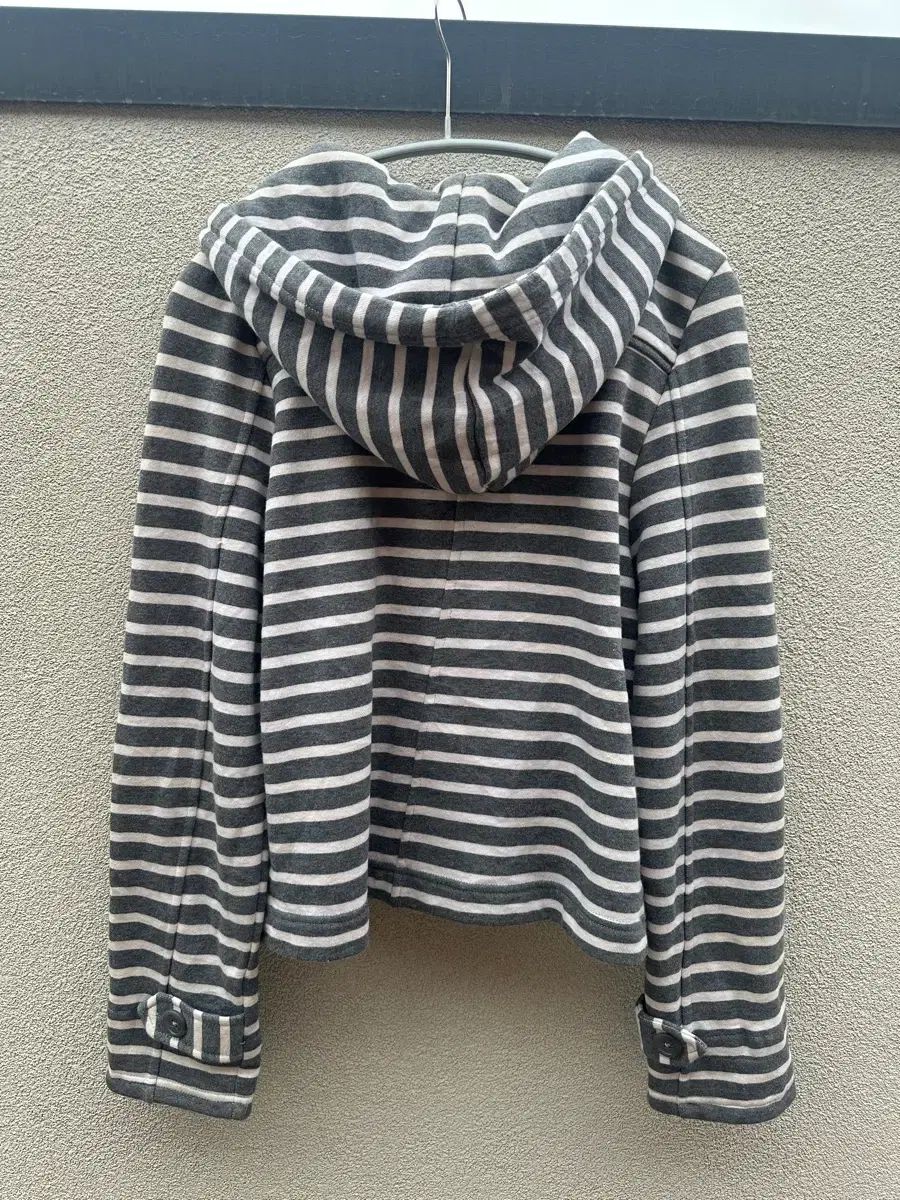 ISSEY MIYAKE イッセイミヤケ ストライプ ダッフル フード ジャケット