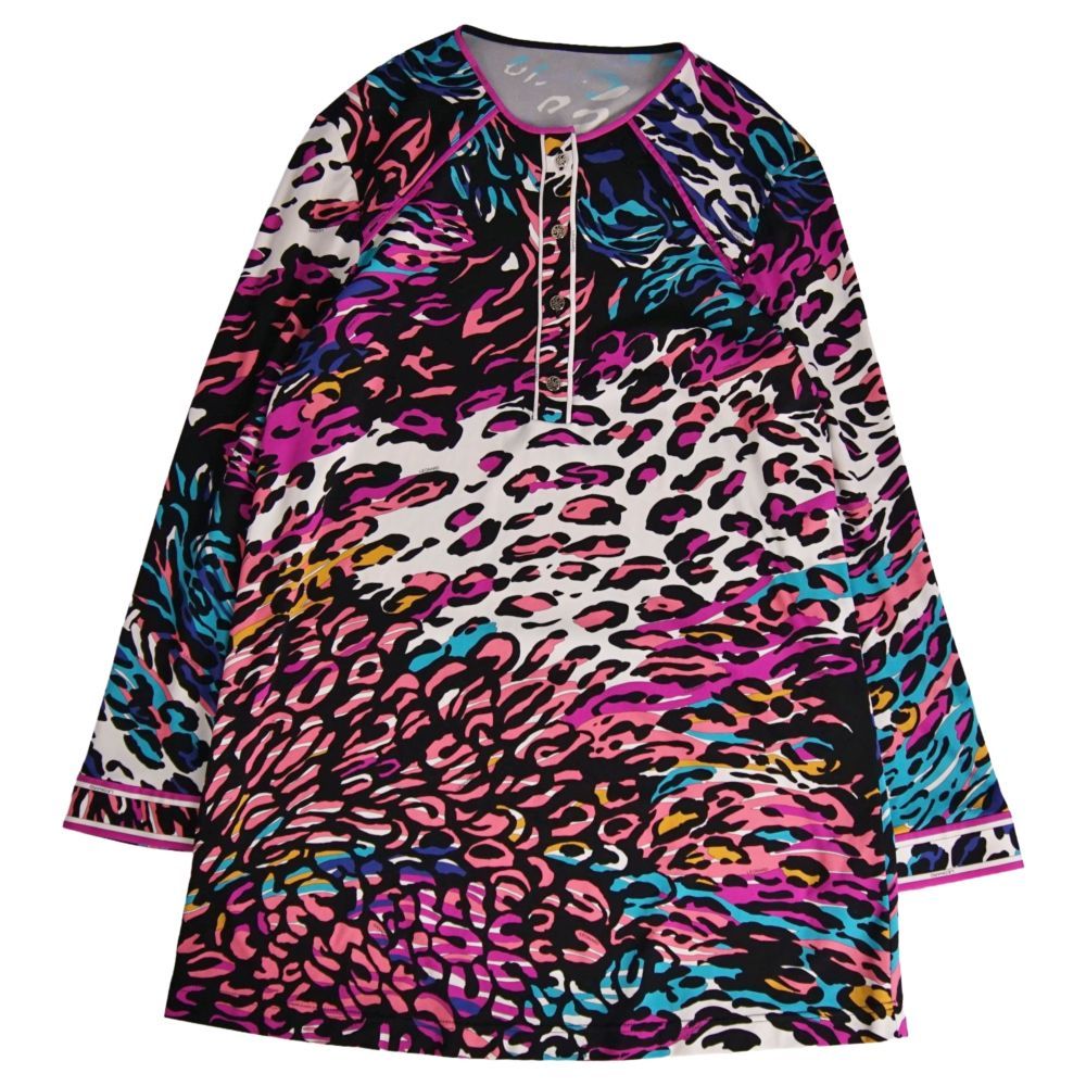 美品 レオナール LEONARD PARIS ワンピース チュニック ロングスリ