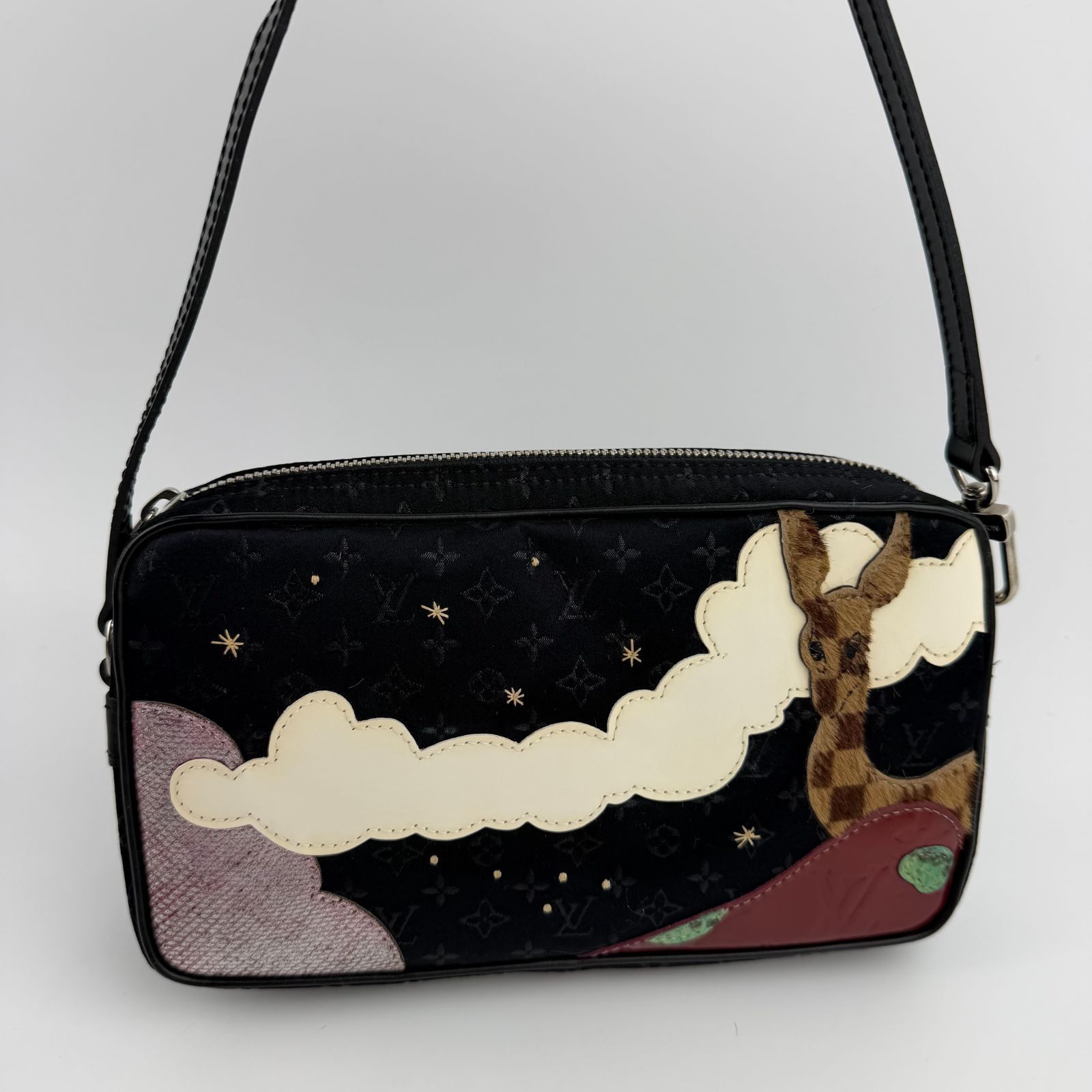 中古】LOUIS VUITTON ルイヴィトン モノグラム・サテン ポシェット