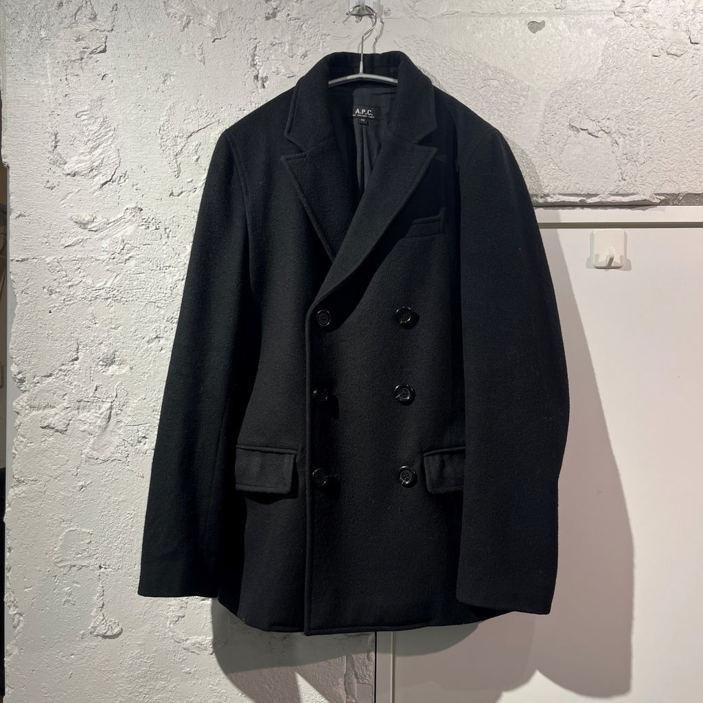 A.P.C. アーペーセー Wool Pea Coat ウールピーコート ブラック size