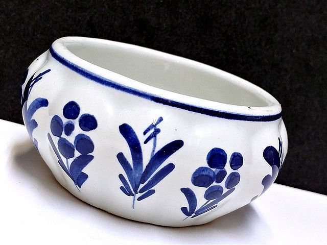 ティーストレーナー 茶漉し+受け皿 風車 デルフトブルー 小物入れ