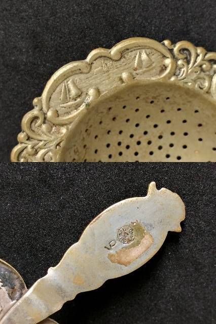 ティーストレーナー 茶漉し+受け皿 風車 デルフトブルー 小物入れ