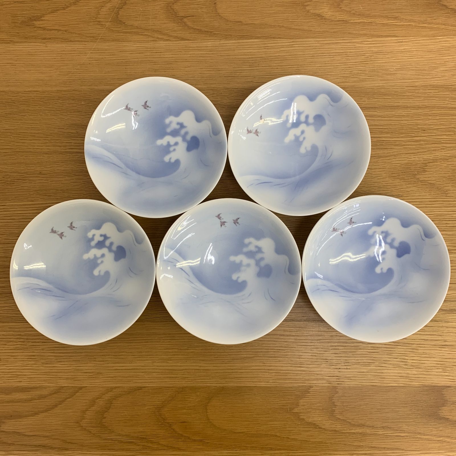 深川製磁 波千鳥高台皿五枚揃い 直径13.8cm - メルカリ