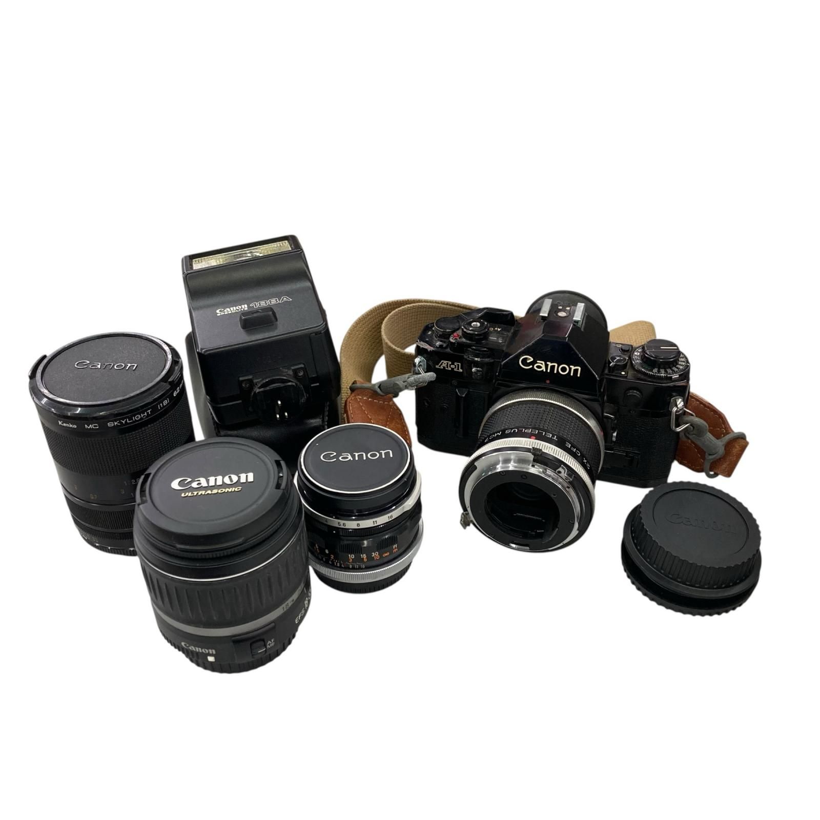 186000 ジャンク品 canon キャノン フィルム一眼 A-1 レンズ ストロボ