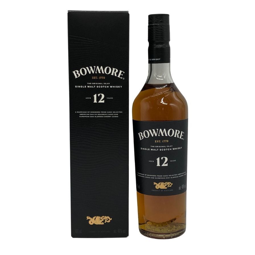 ボウモア 12年 ブラックラベル 700ml 40% 未開栓 - メルカリ