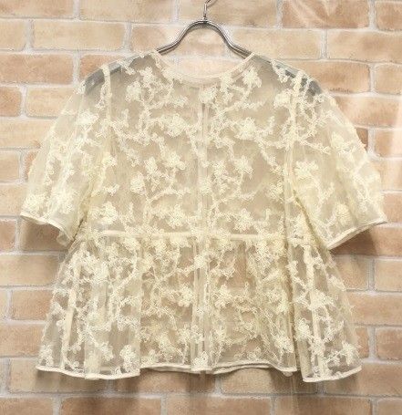 中古】 IENA イエナ 24AW オールオーバーレースブラウス ナチュラル