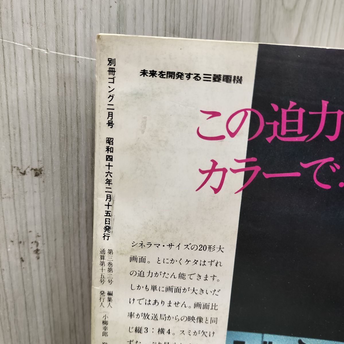 別冊ゴング 1971年2月号 昭和45年 新春シリーズ速報号 臭いあり 200157