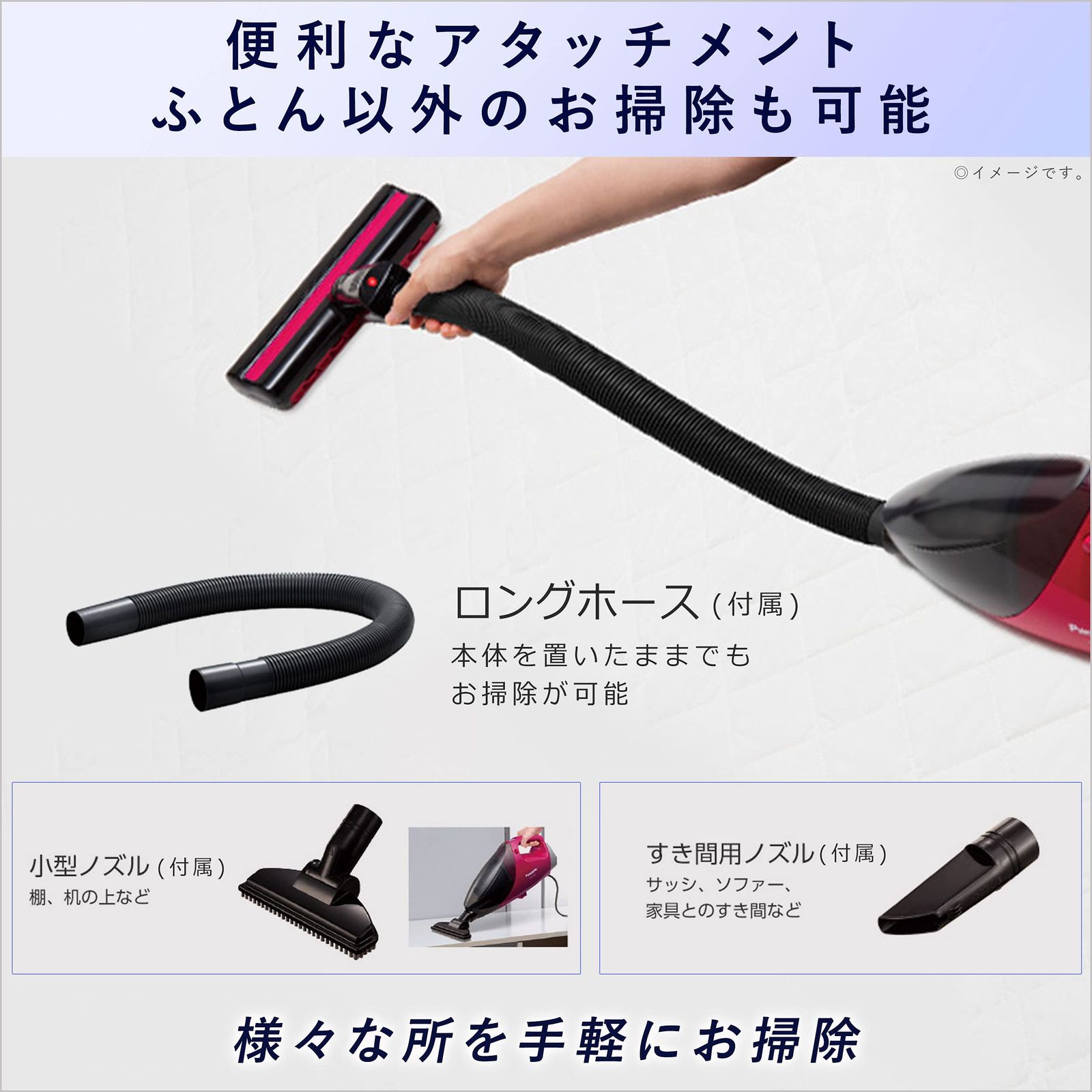 パナソニック ふとんクリーナー 紙パックレス ホワイト MC-DF110C-W