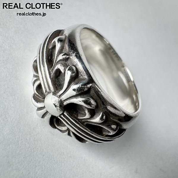 CHROME HEARTS/クロムハーツ FLRL CRS/フローラルクロスリング/19号