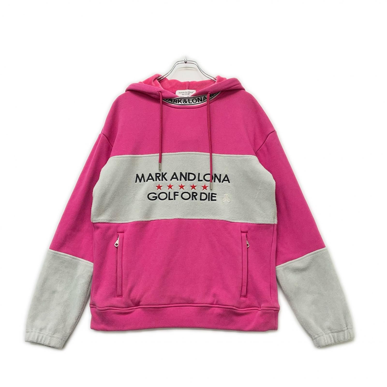 中古 メンズ マークアンドロナ MARK&LONA パーカー 46(M) ピンク