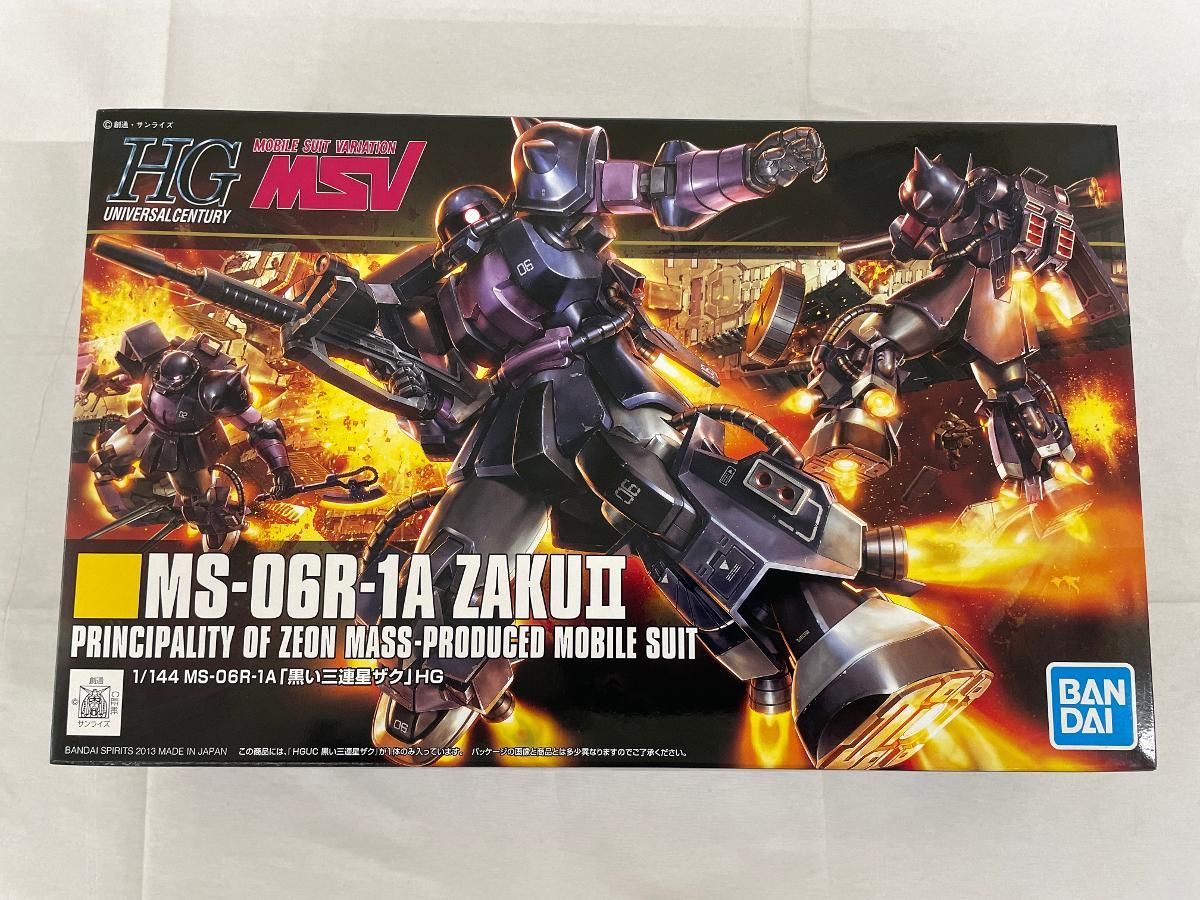 未開封】HGUC 1/144 MS-06R-1A 黒い三連星ザクII (MSV) - メルカリ