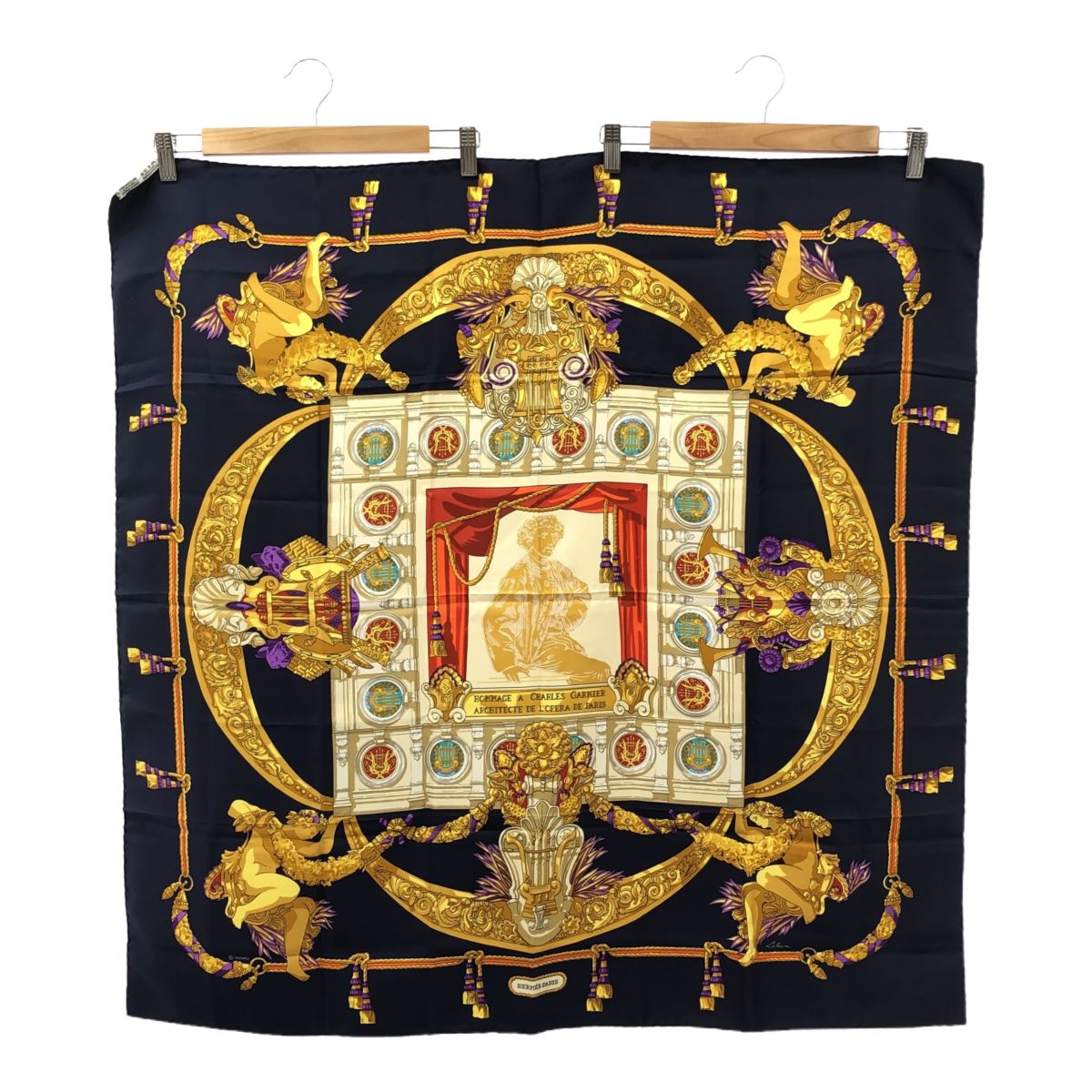 HERMES エルメス カレ90 スカーフ HOMMAGE A CHARLES GARNIER