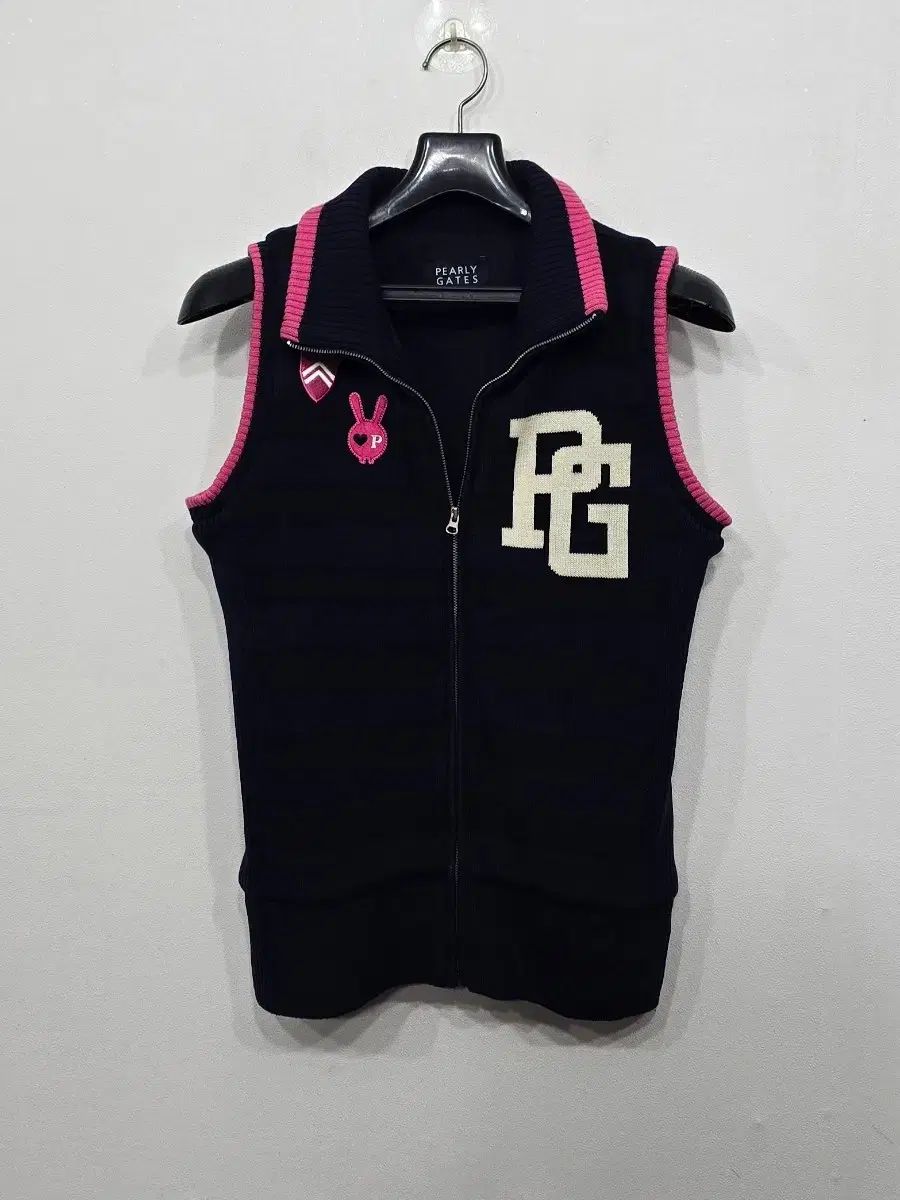 90 レディース パーリーゲイツ 防風 ニット ベスト ジップアップ