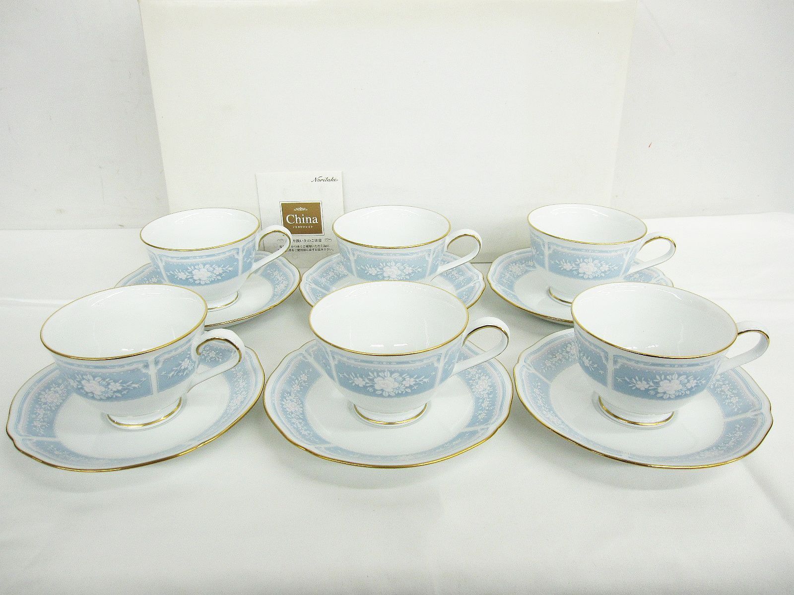 Noritake ノリタケ レースウッドゴールド カップ ソーサー 6客セット 