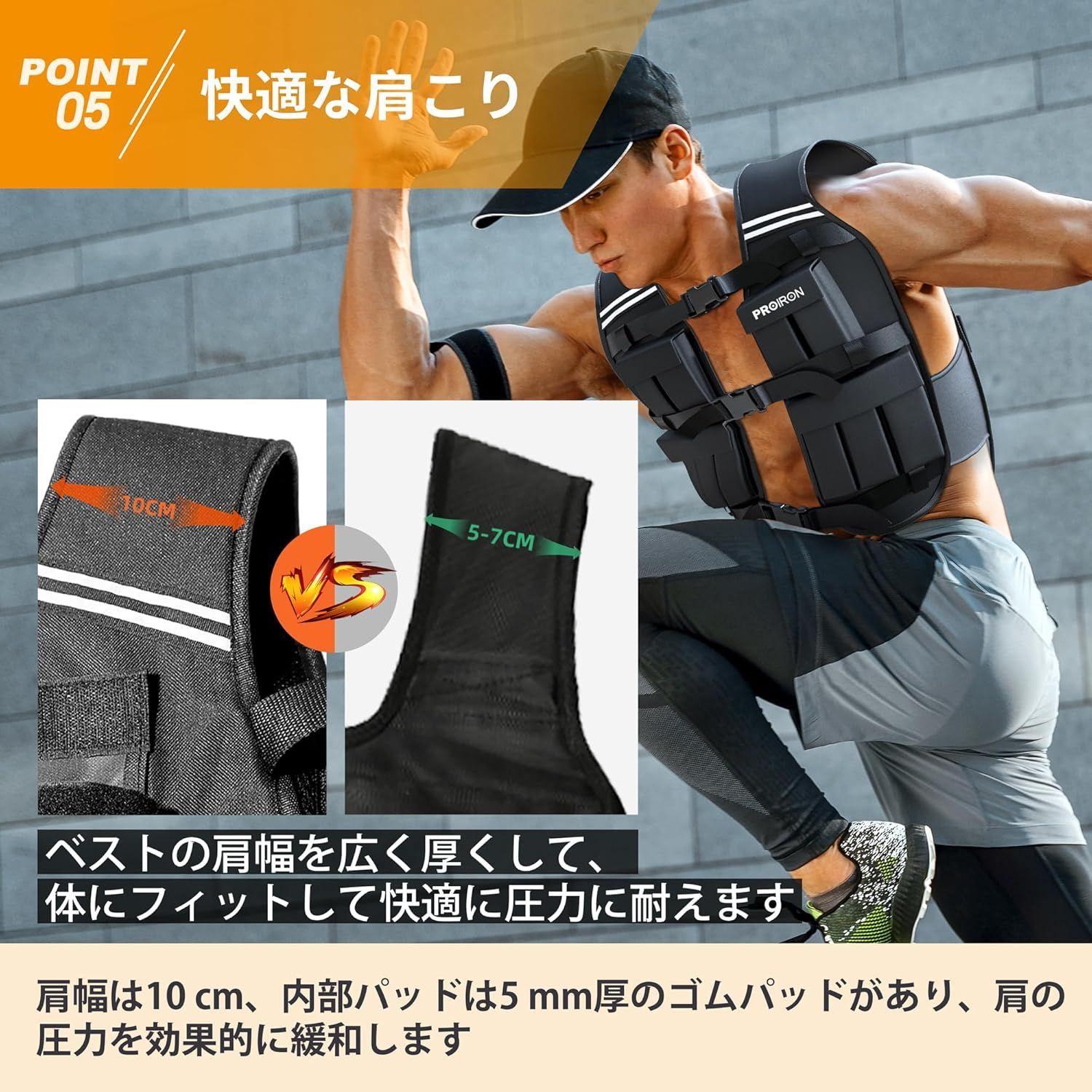 PROIRON ウェイトベスト おもり 筋トレ 加重ベスト20kg //732699