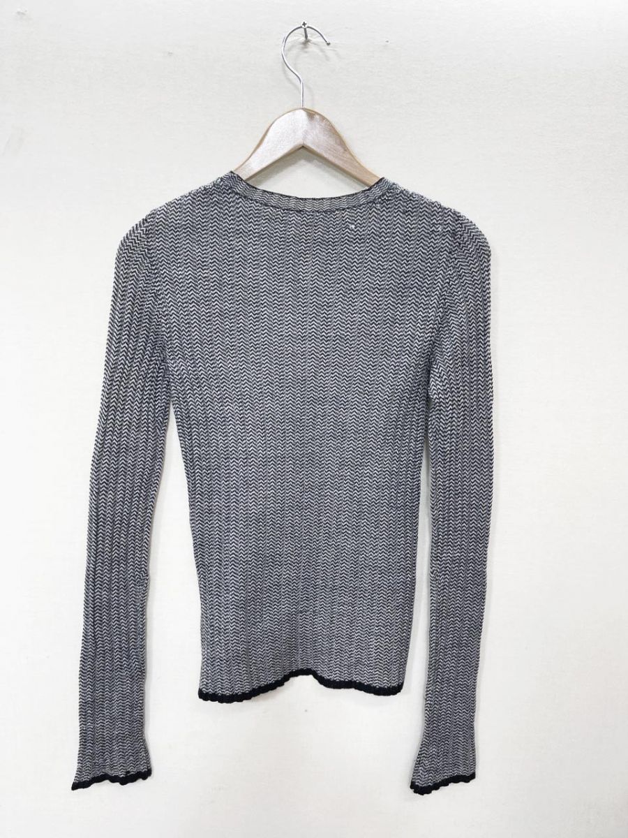 NAGONSTANS ナゴンスタンス ニット セーター size38 M/白x黒