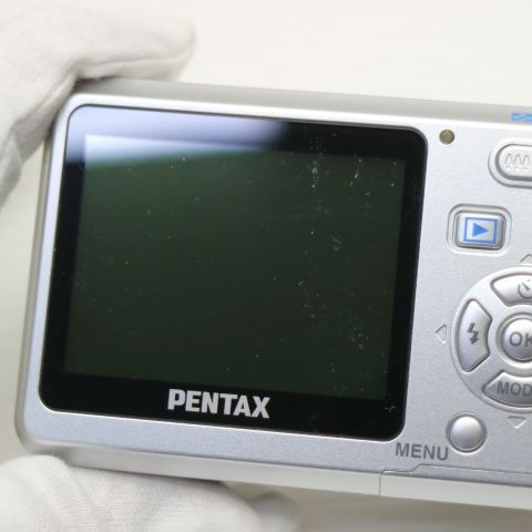 超美品 Optio E50 シルバー 即日発送 PENTAX デジカメ デジタルカメラ 