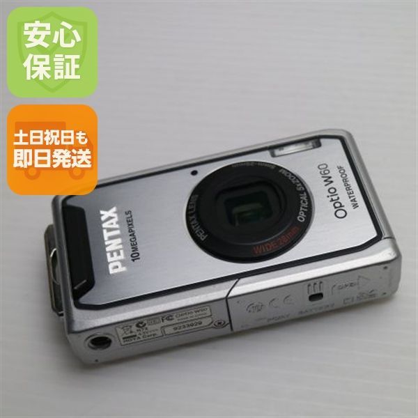 超美品 Optio W60 シルバー 即日発送 PENTAX デジカメ デジタルカメラ 