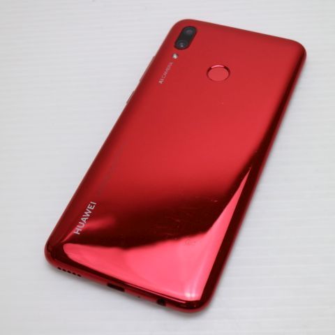 超美品 HUAWEI nova lite3 コーラルレッド スマホ 本体 白ロム 土日祝