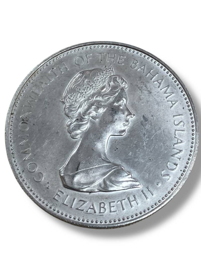 60]260121-010261-42 NT300 1972年 バハマ 銀貨 2ドル銀貨 エリザベス2