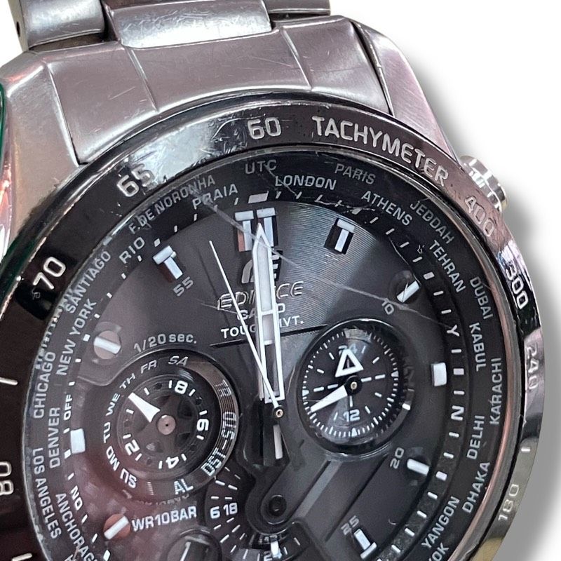 60]260206-10544-1040 TS400 CASIO EDIFICE EQW-T1010 腕周り最大16.5
