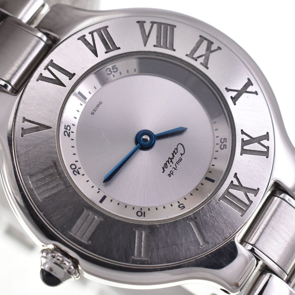 カルティエ CARTIER W10109T2 マスト21 クォーツ レディース 良品 N
