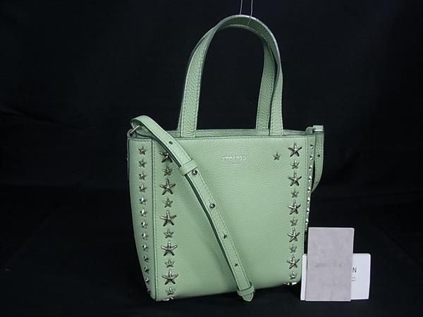 □新品同様□ JIMMY CHOO ジミーチュウ ミニペガシ スタースタッズ