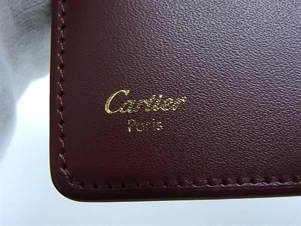 □極美品□ Cartier カルティエ マストライン レザー 二つ折り 長財布