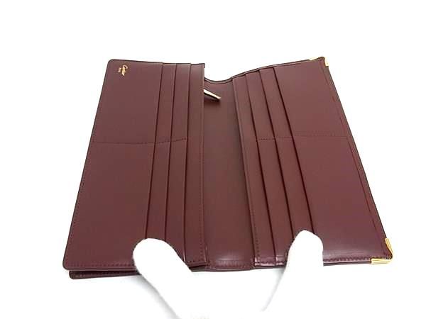 □極美品□ Cartier カルティエ マストライン レザー 二つ折り 長財布