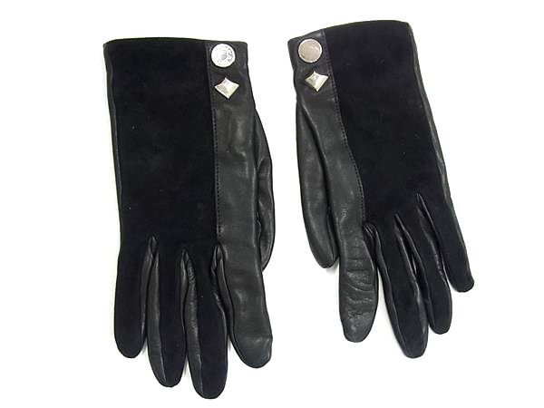 □美品□ HERMES エルメス ハーモニー セリエ ラムスキン 手袋