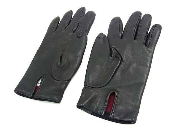 □美品□ HERMES エルメス ハーモニー セリエ ラムスキン 手袋