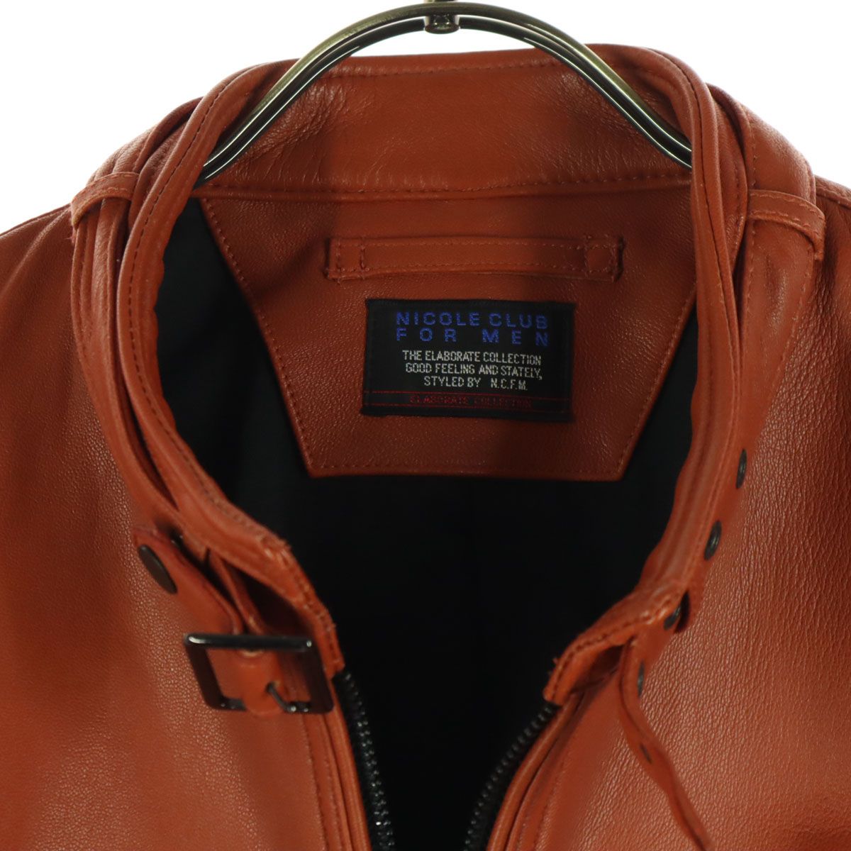 新品】NICOLE 羊革 ライダース L 48 ブラウン レザー
