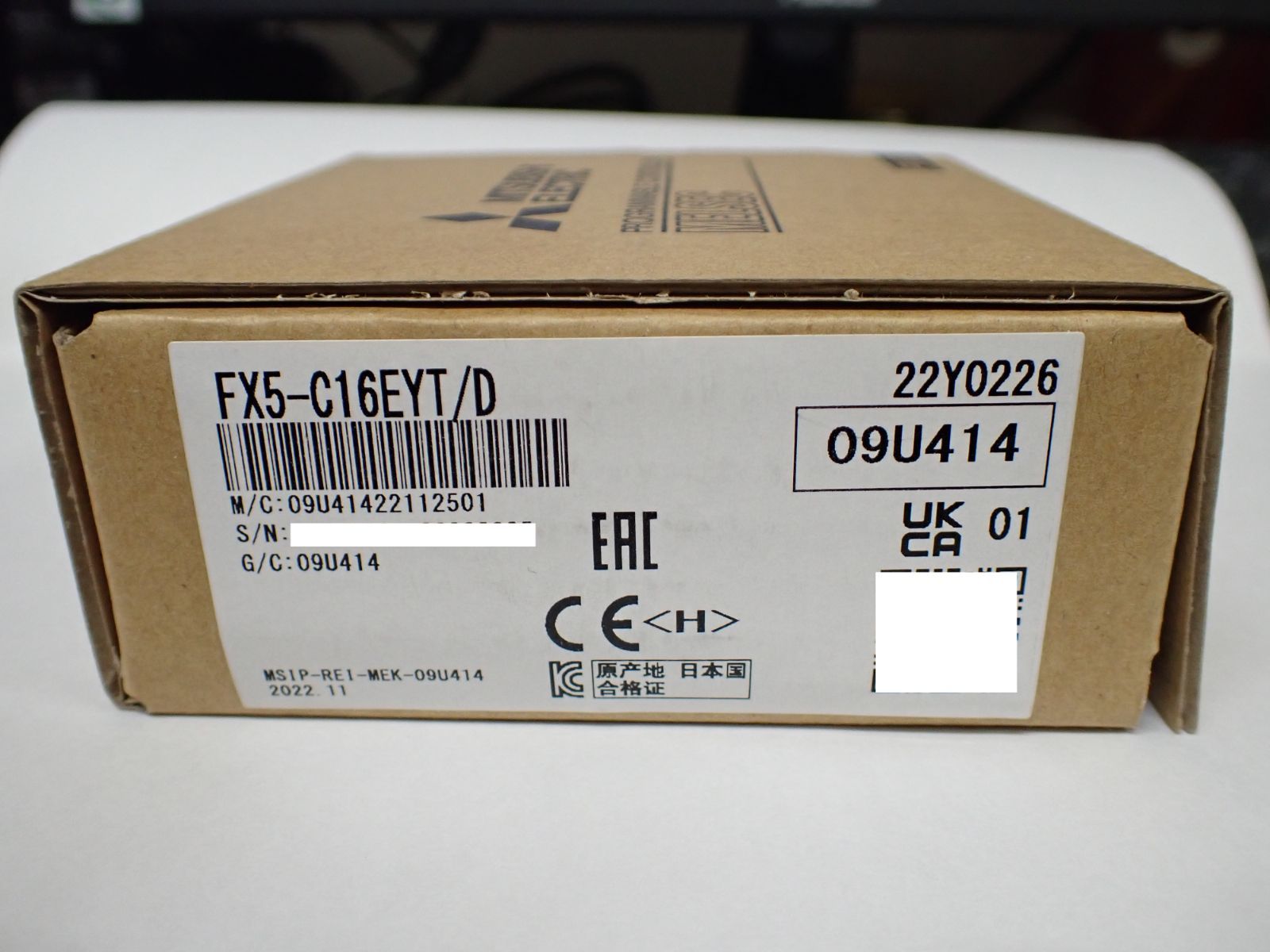 54771】三菱電機 シーケンサ 増設出力 ユニット Fx5-C16EYT/D 2022.11